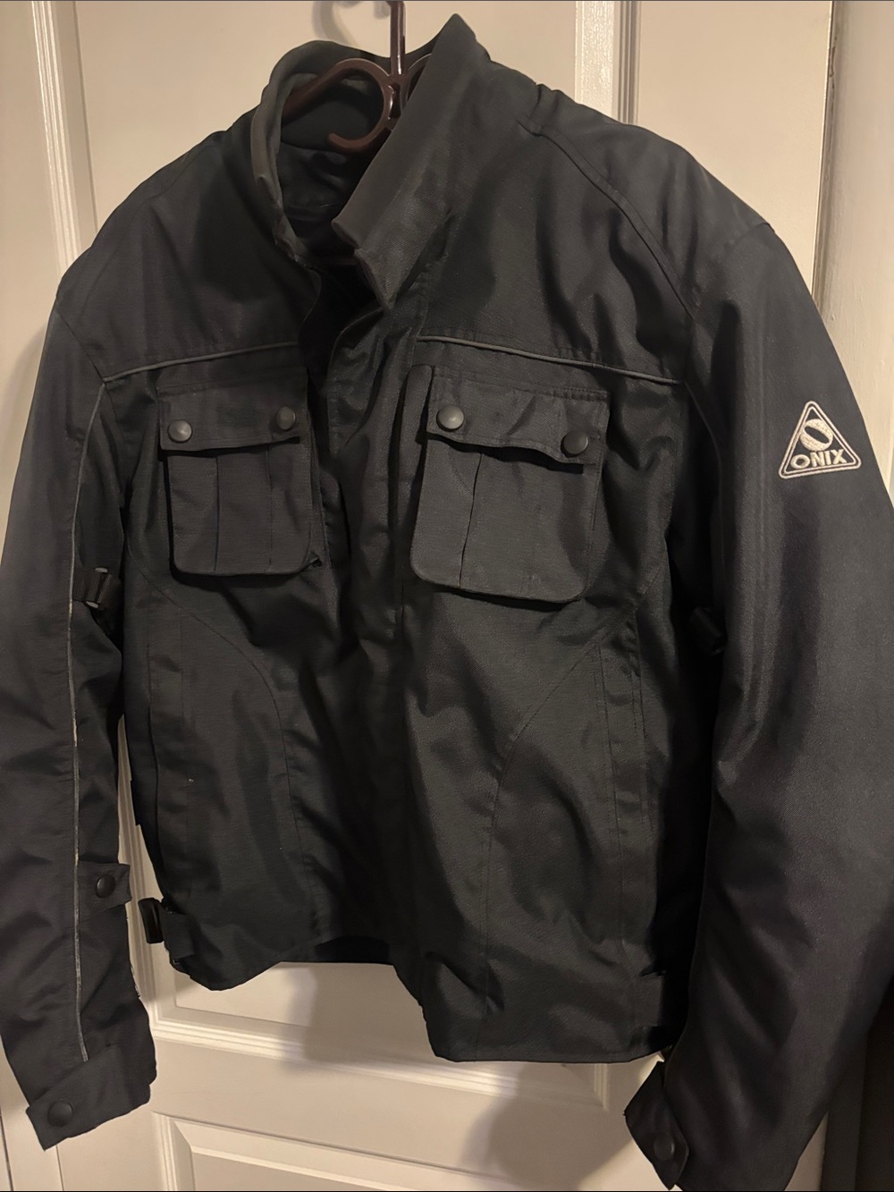 Onix Black Textile Motorcycle Riding Jacket with Armour - Size XL